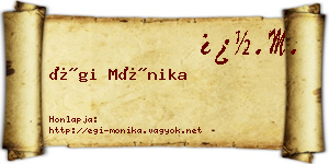Égi Mónika névjegykártya